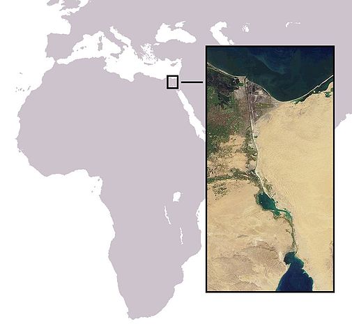 Map of Suez Canal